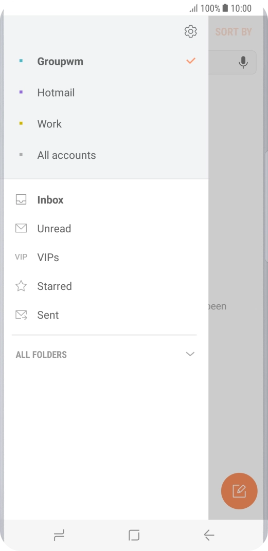 Press the required account.