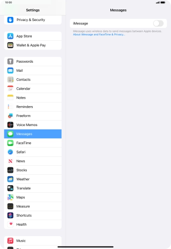 Press the indicator next to 