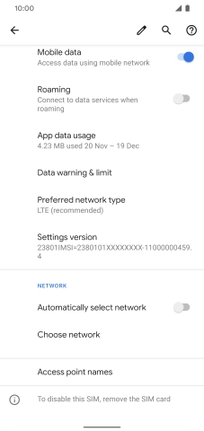 Press the indicator next to 