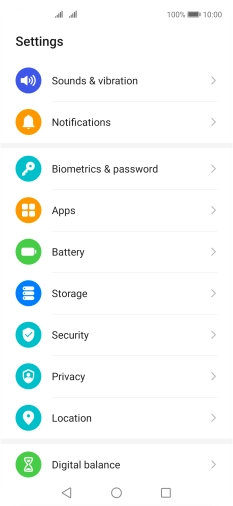 Press Biometrics & password.