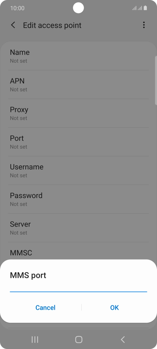 Key in 8080 and press OK.