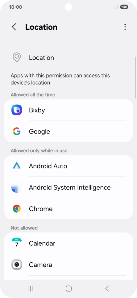 Press the required app.