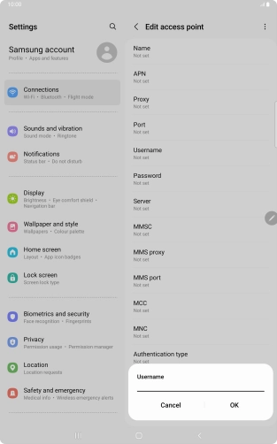 Key in eesecure and press OK.