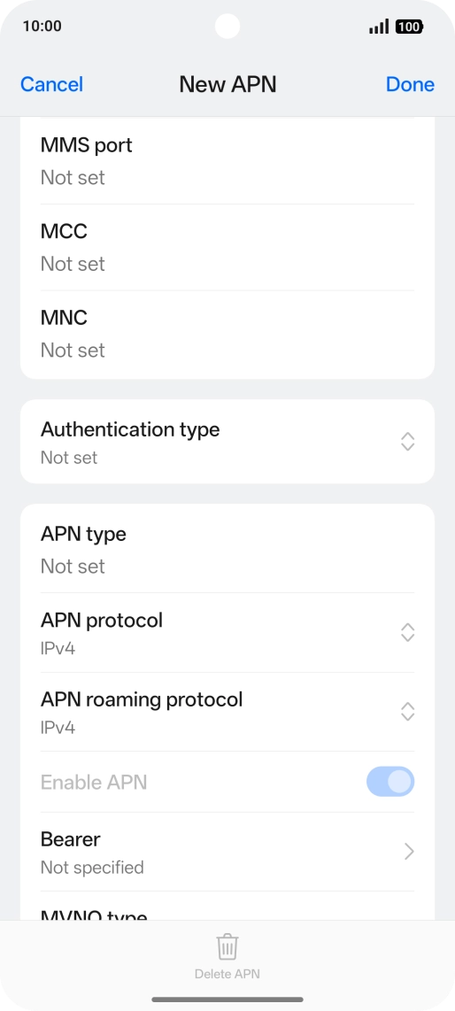 Press the field below 