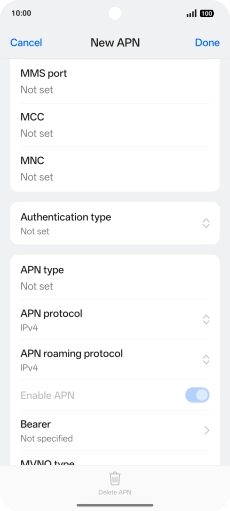 Press the field below 