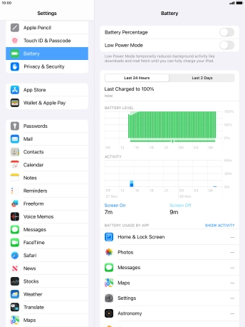 Press the indicator next to 