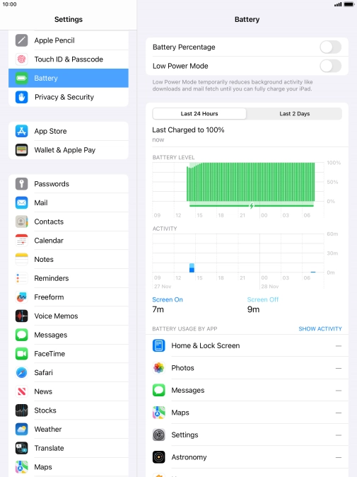 Press the indicator next to 