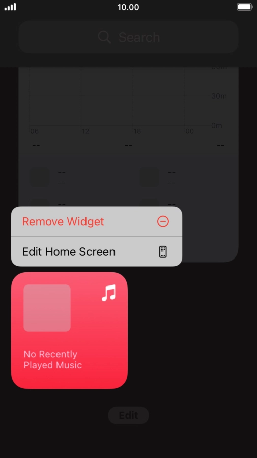 Press Remove Widget.