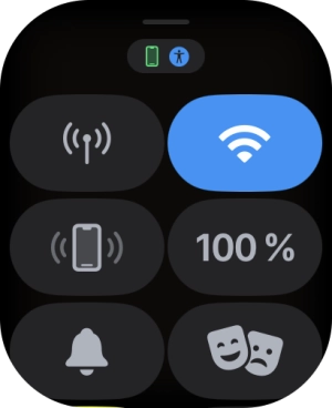 Press the find phone icon to send a signal to your phone.