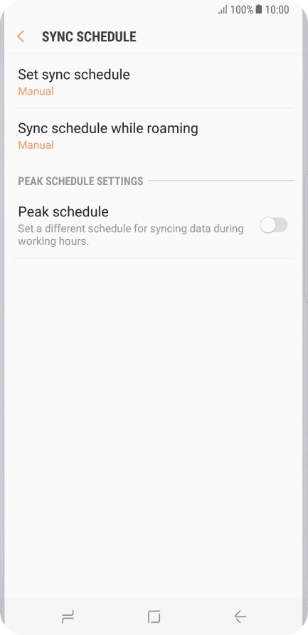 Press Set sync schedule.