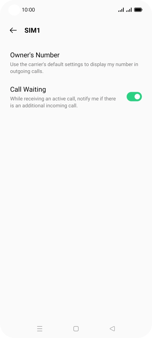 Press the indicator next to 