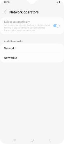 Press the required network.