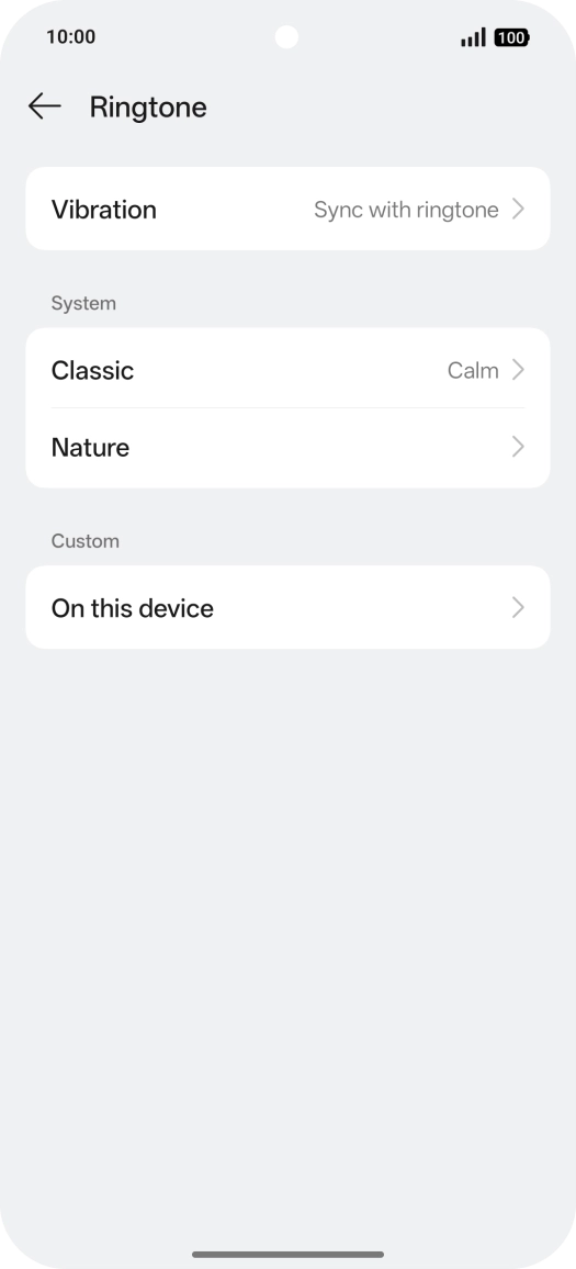 Press the required category.