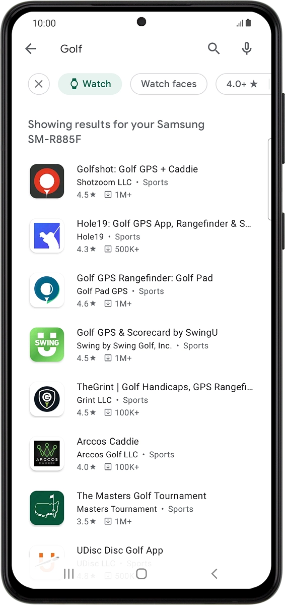 On your phone: Press the required app.