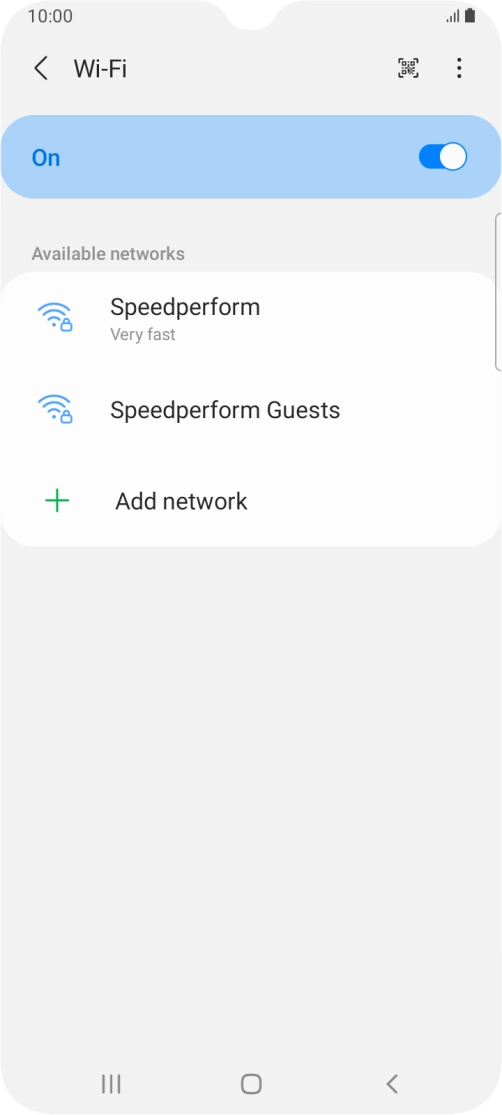 Press the menu icon.