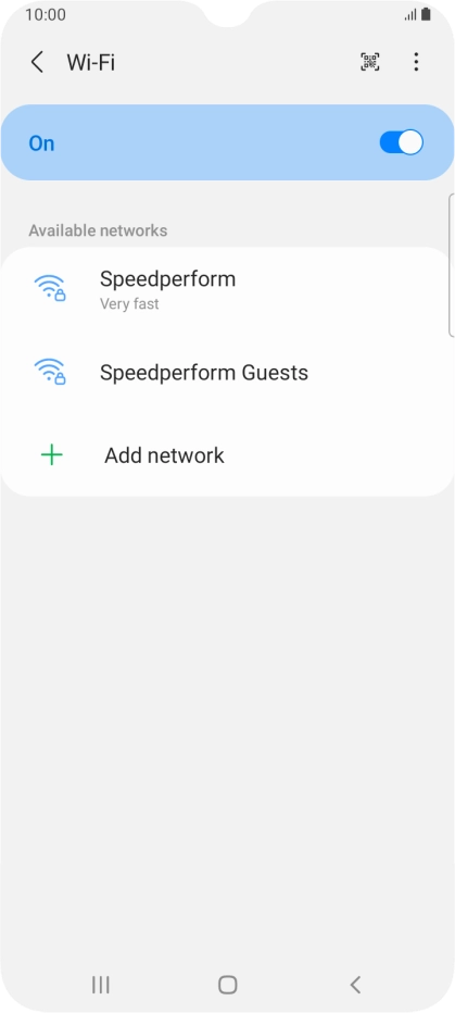 Press the menu icon.