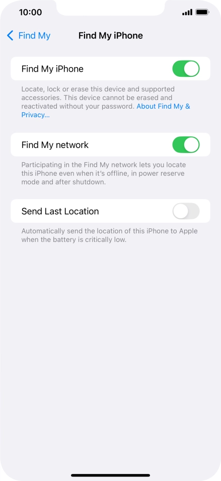 Press the indicator next to 