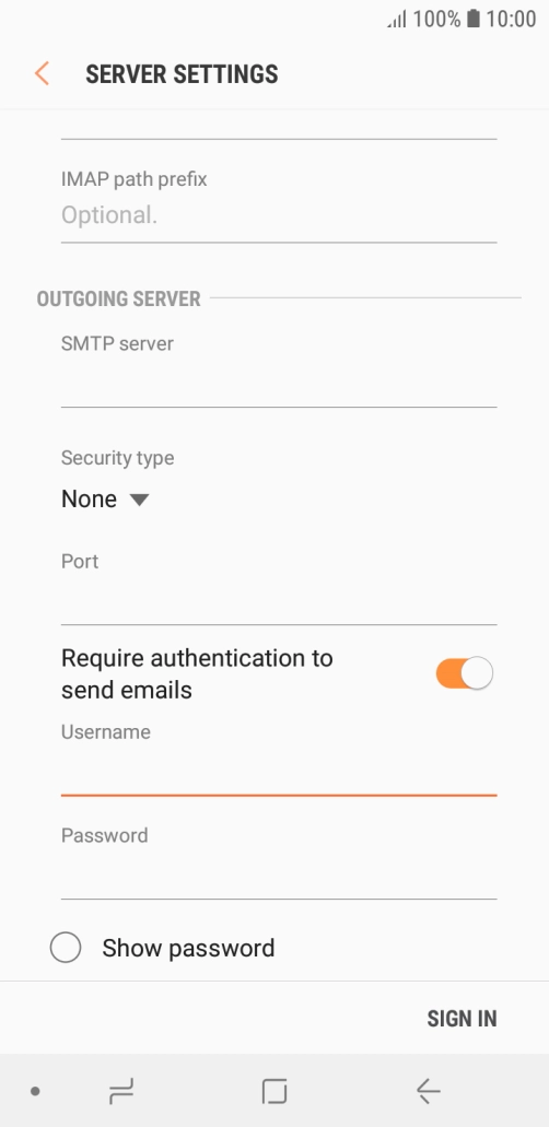 Press the field below 