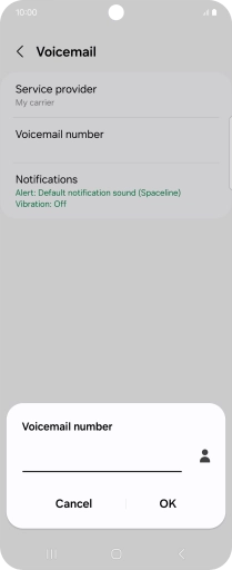 Key in +447953222222 and press OK.