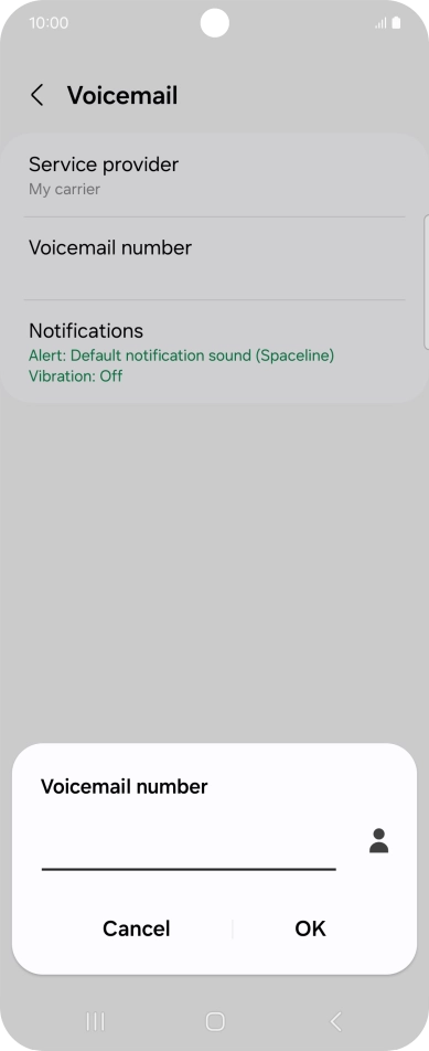 Key in +447953222222 and press OK.