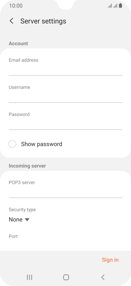 Press the field below 