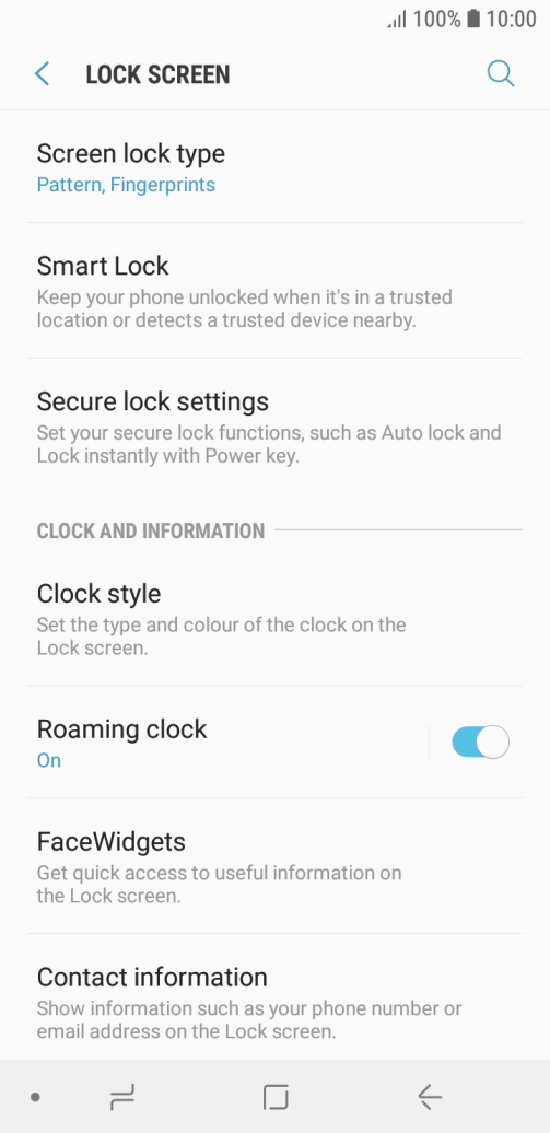 Press Screen lock type and key in the additional phone lock code you created earlier.