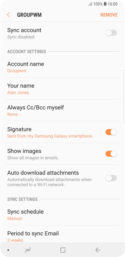 Press the indicator next to 