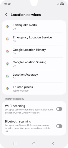 Press Location Accuracy.