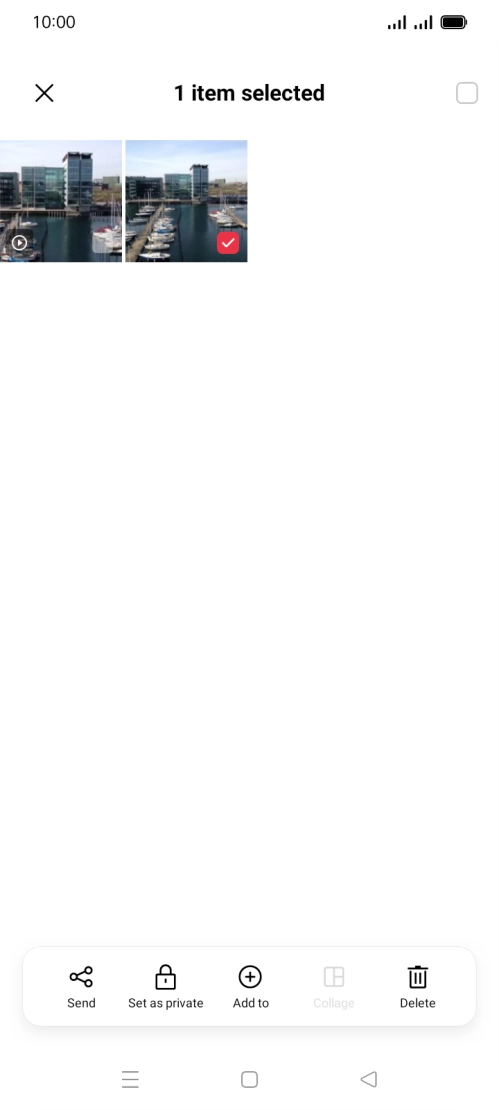 Press the select all icon.