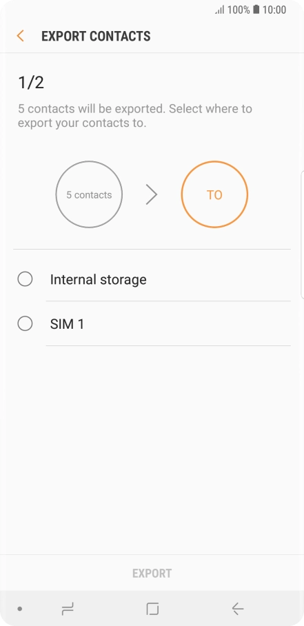 Press the name of the SIM.