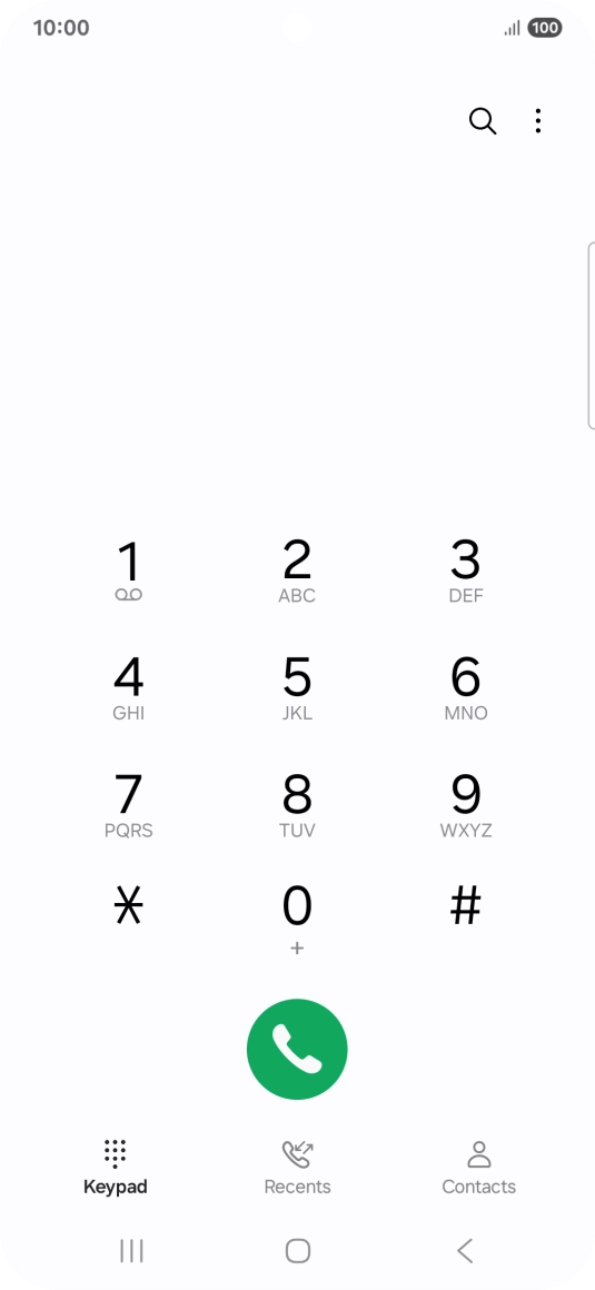 Press the menu icon.
