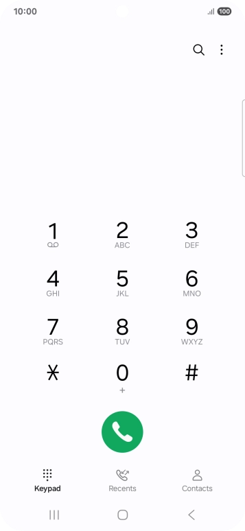 Press the menu icon.