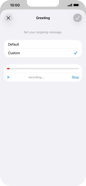 Press Stop to stop recording.