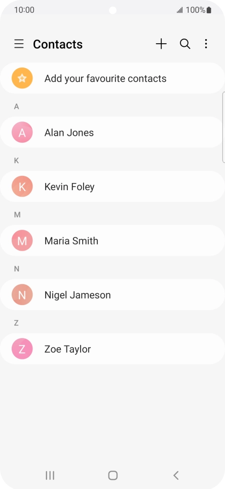 Press the new contact icon.