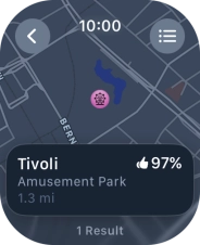 Press the required destination.