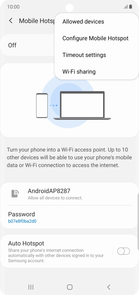 Press Configure Mobile Hotspot.