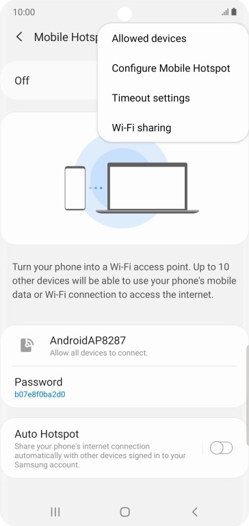 Press Configure Mobile Hotspot.