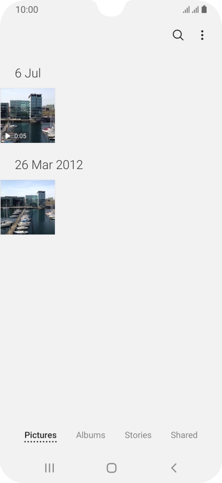 Press Albums and go to the required folder.