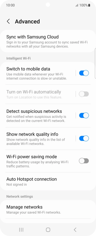 Press the indicator next to 