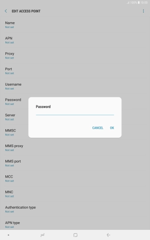 Key in secure and press OK.