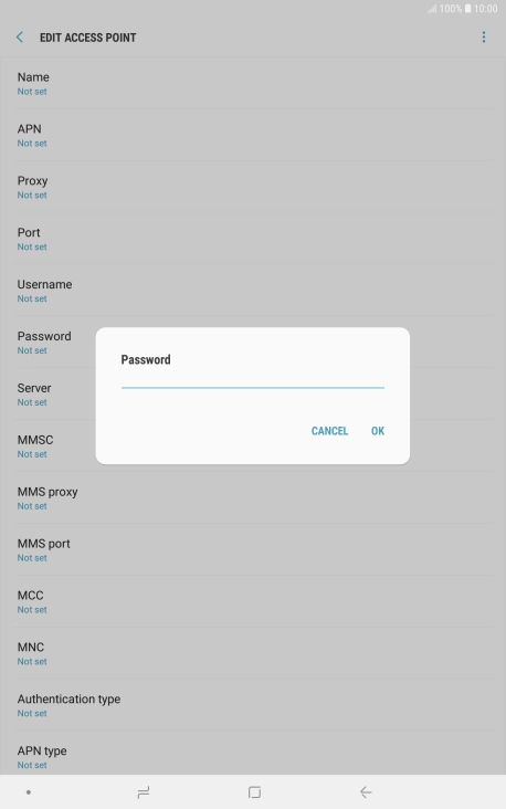 Key in secure and press OK.