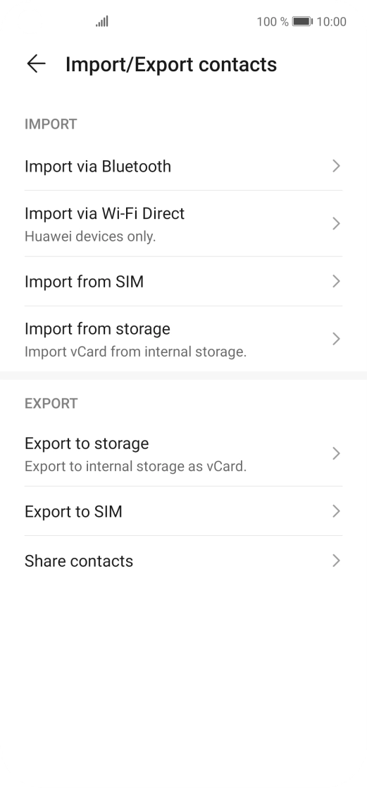 Press Import from SIM.