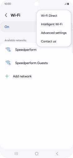 Press Intelligent Wi-Fi.