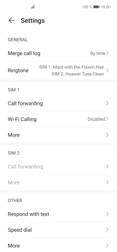 Press Call forwarding.