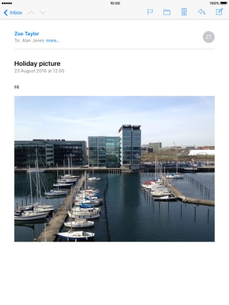 Press the new email message icon.