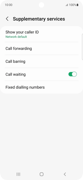 Press Call forwarding.