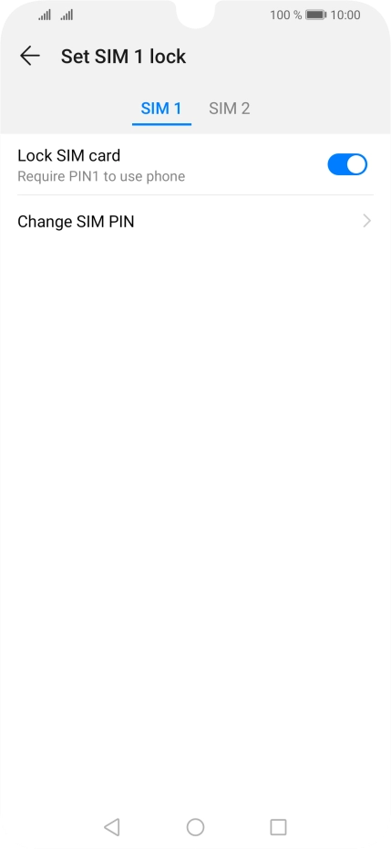 Press the required SIM.