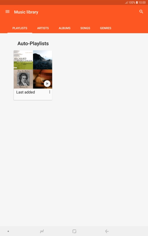 Press the required category and go to the required audio file.