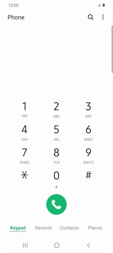 Press the menu icon.