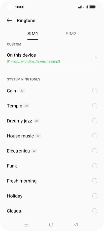 Press the Home key to return to the home screen.